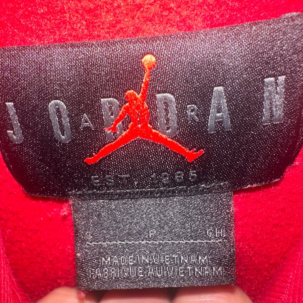 Jordan Red Hoodie with Black Jumpman Logo - Picture 4 of 4